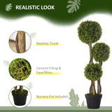 Arbres artificiels bambou en pot — lot de 2