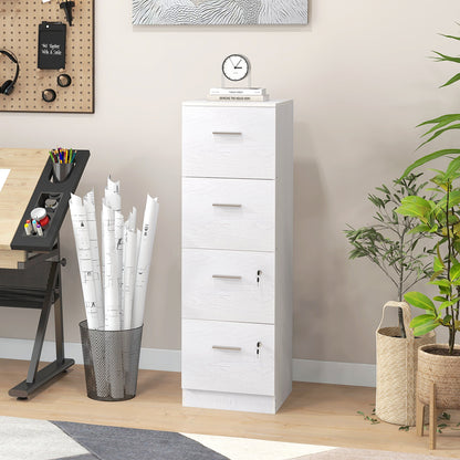 Classeur vertical de bureau verrouillable à quatre tiroirs