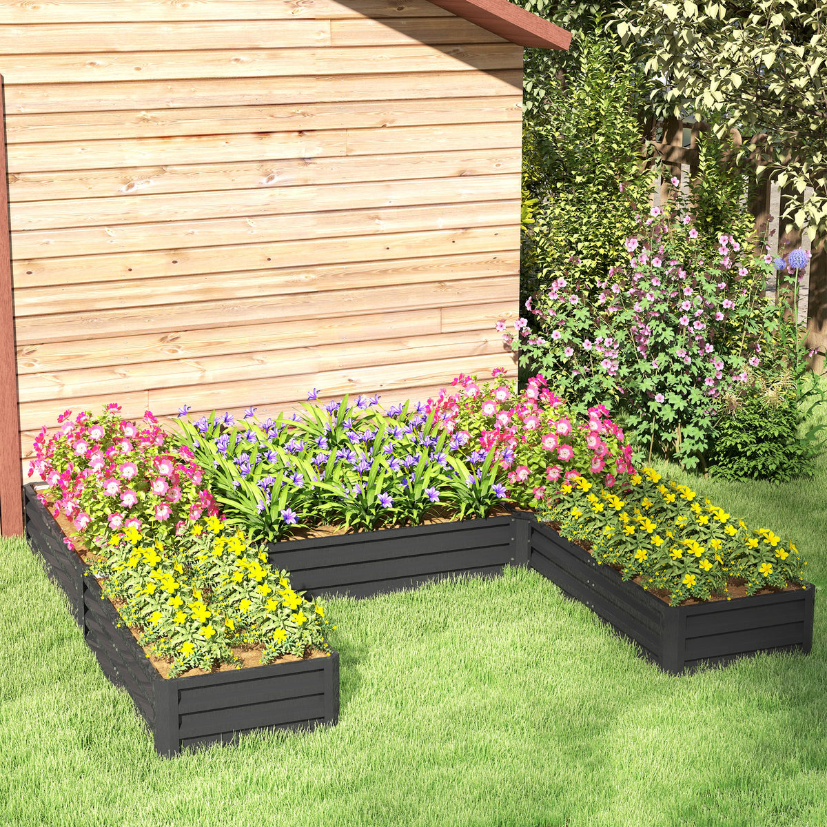 Jardinières surélevées en acier ensemble de 5