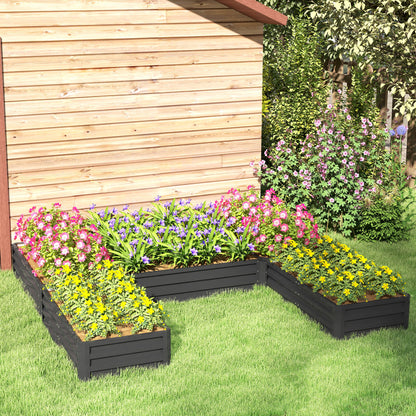 Jardinières surélevées en acier ensemble de 5