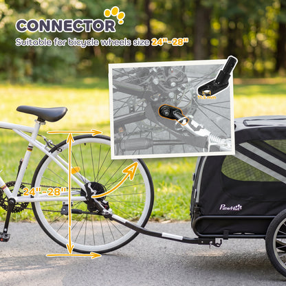 Remorque de velo pour chien 2 en 1