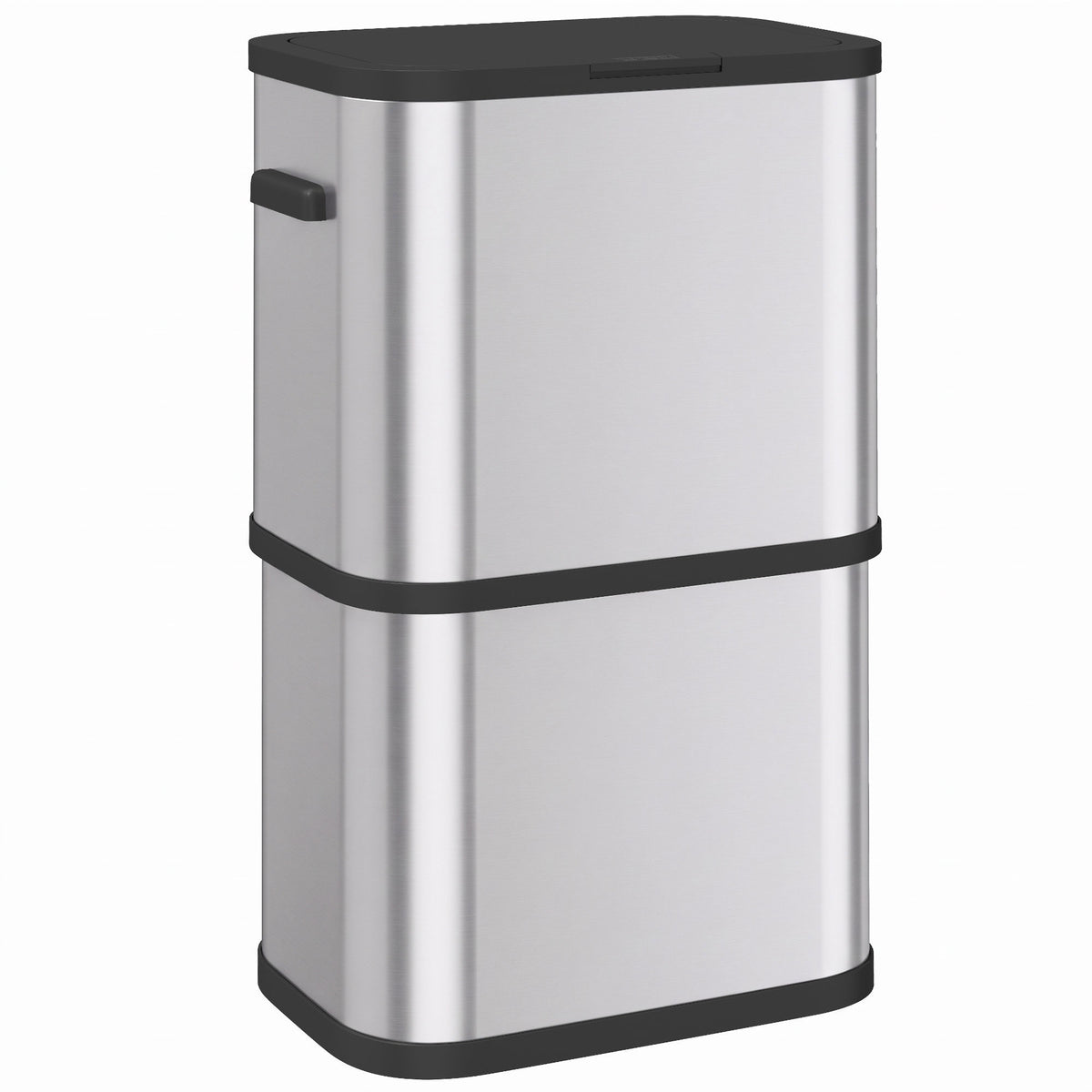 Poubelle de cuisine mince en acier inoxydable 60 L