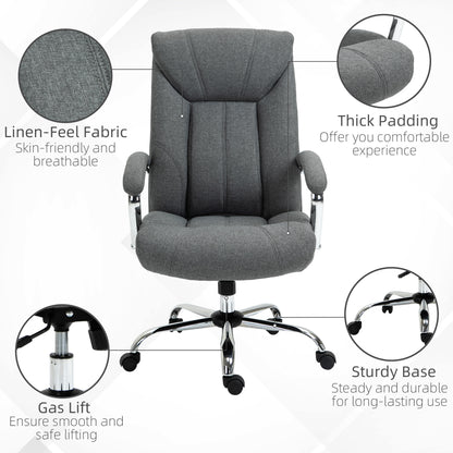 Chaise de bureau ergonomique pivotante dossier haut
