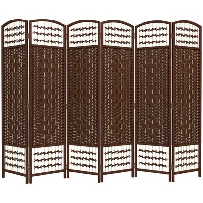 Paravent pliant 6 panneaux fibres tressées