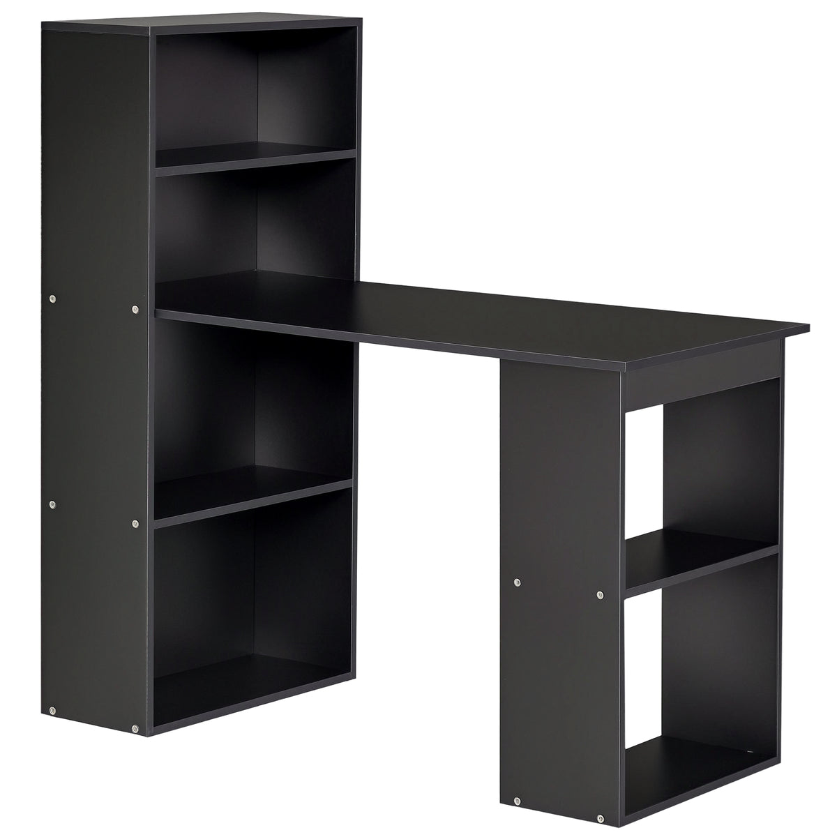 Bureau d'ordinateur avec bibliothèque intégrée 47 po