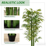 Arbre de bambou artificiel en pot — Vert
