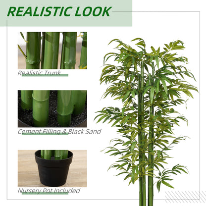 Arbre de bambou artificiel en pot — Vert