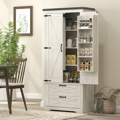 Armoire de cuisine style fermette portes grange
