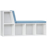 Bibliothèque 5 cubes avec banc de lecture rembourré