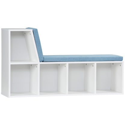Bibliothèque 5 cubes avec banc de lecture rembourré