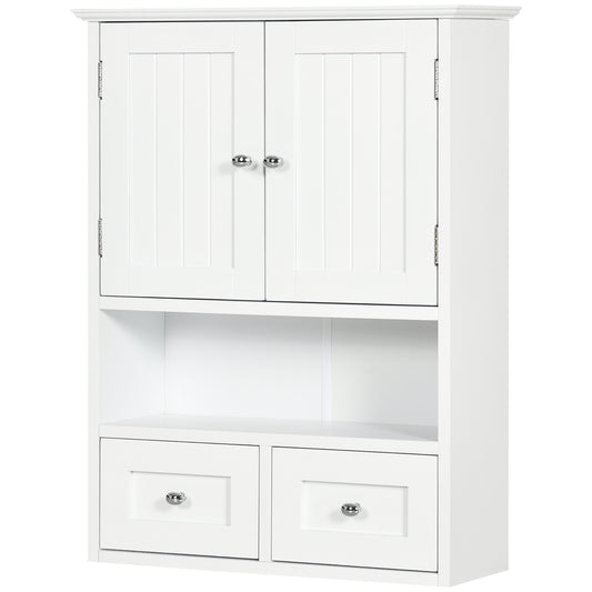 Armoire murale salle de bain avec tiroirs et étagère