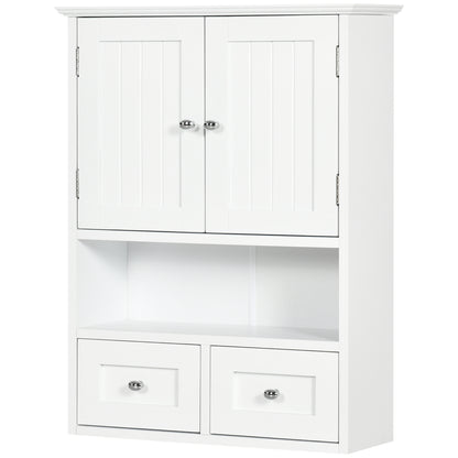 Armoire murale salle de bain avec tiroirs et étagère
