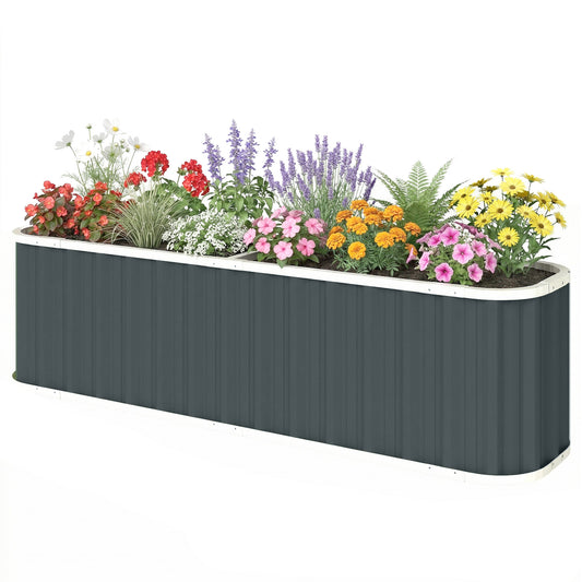 Bac de jardinage surélevé galvanisé 61 cm profond