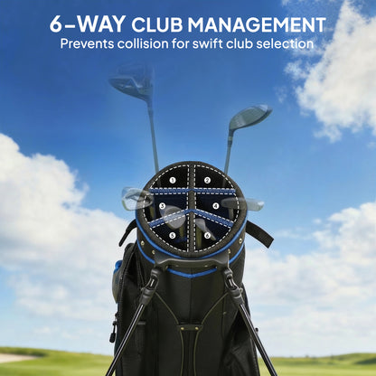 Sac de golf ultraléger avec 6 divisions et poche isotherme
