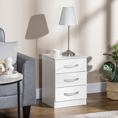 Tables de chevet modernes ensemble de 2 avec 3 tiroirs