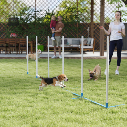 Ensemble obstacles d'agilité pour chiens avec piquets