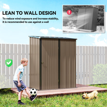 Abri de jardin en acier galvanisé avec porte verrouillable