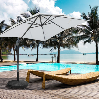 Base de parasol ronde 52 cm avec roues