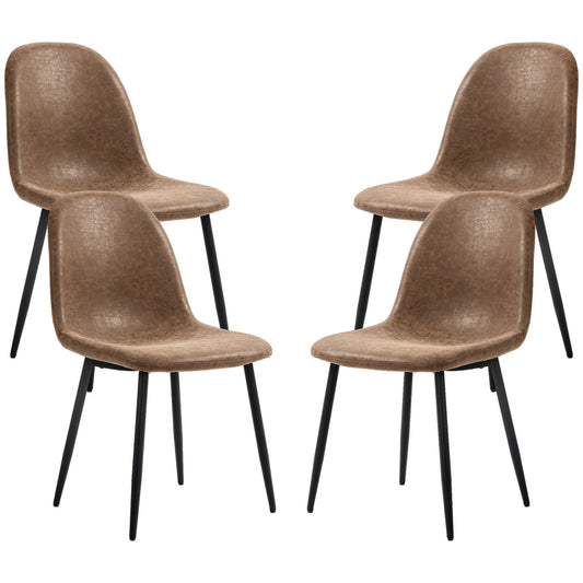 Ensemble de 4 chaises de salle à manger rétro
