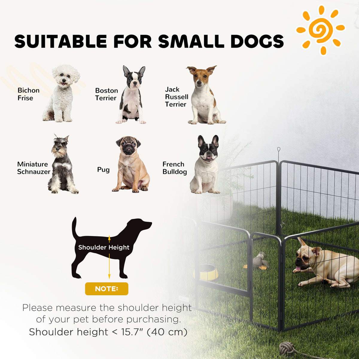 Parc pour chien robuste en acier modulable