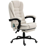 Chaise de bureau massante inclinable avec repose-pieds