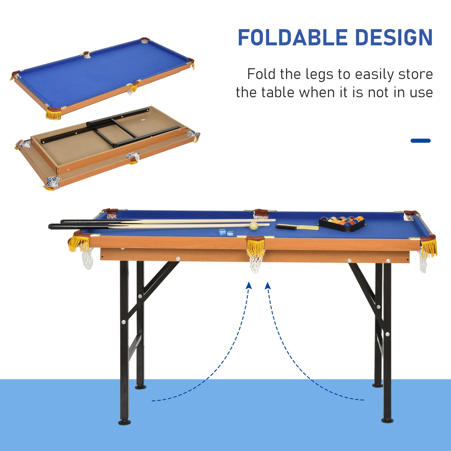 Mini table de billard pliable avec accessoires complets