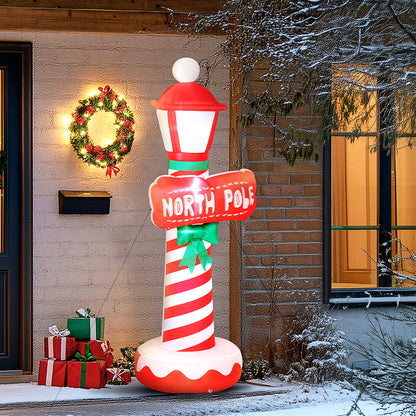 Décoration Noël gonflable phare 183 cm — rouge