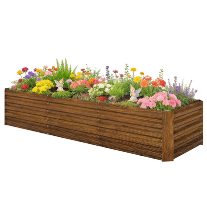 Bac de jardinage surélevé galvanisé 240 x 80 x 45 cm