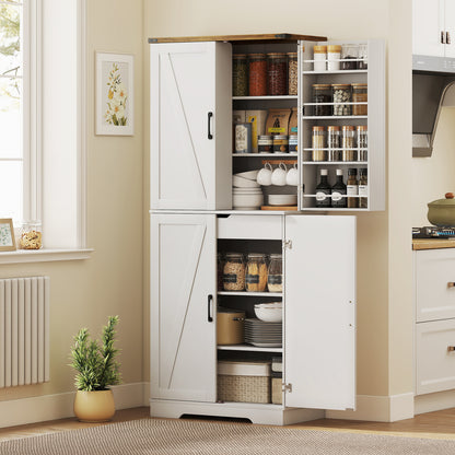 Armoire de cuisine style champêtre 182 cm