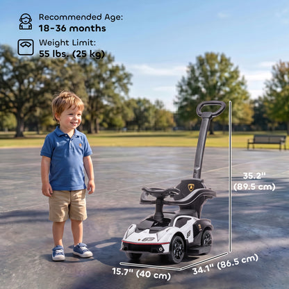 Voiture porteur enfant 3 en 1 avec klaxon et barrières