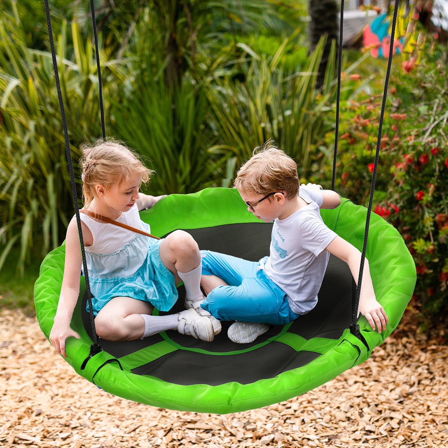 Balançoire soucoupe ronde pour enfants 110 cm