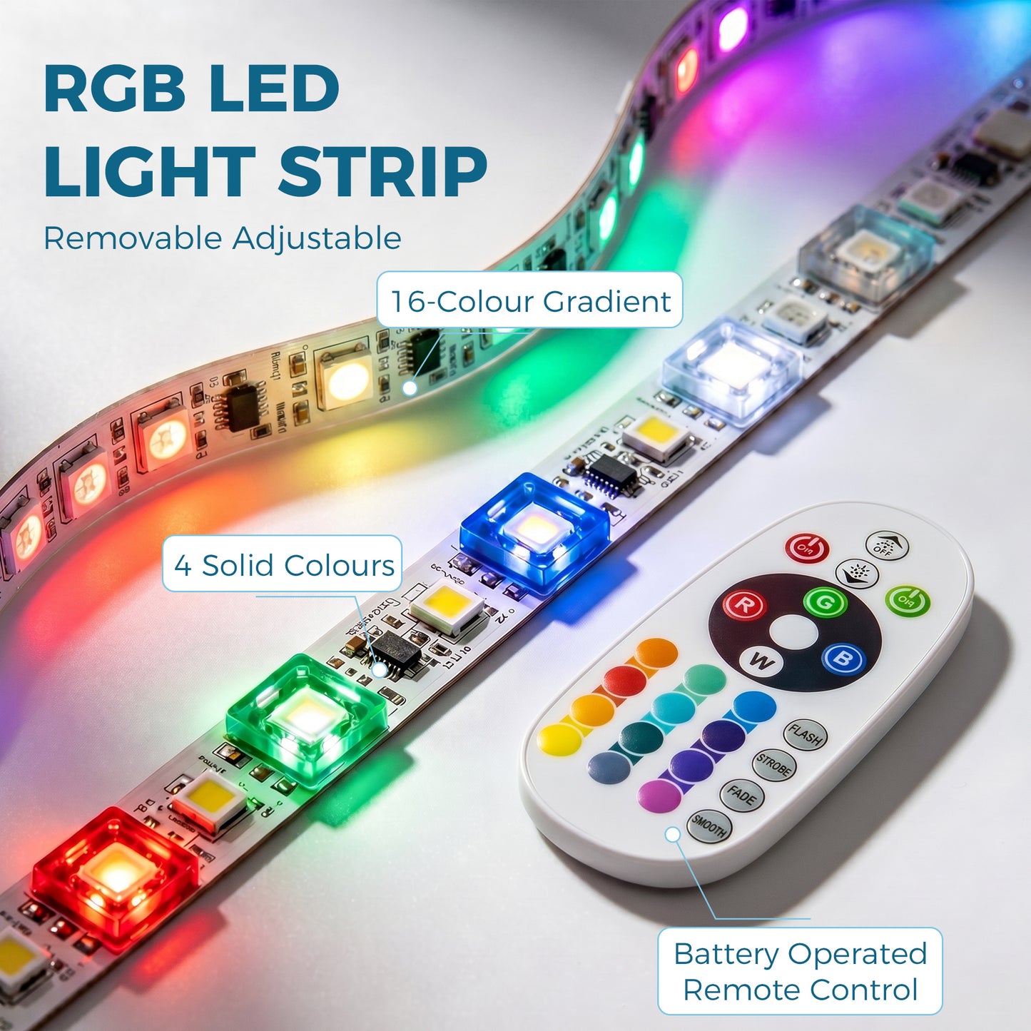 Meuble télé flottant avec éclairage RGB LED