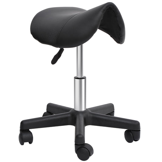 Tabouret selle ergonomique pivotant à roulettes