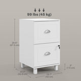 Classeur 2 tiroirs verrouillable avec barres suspendues