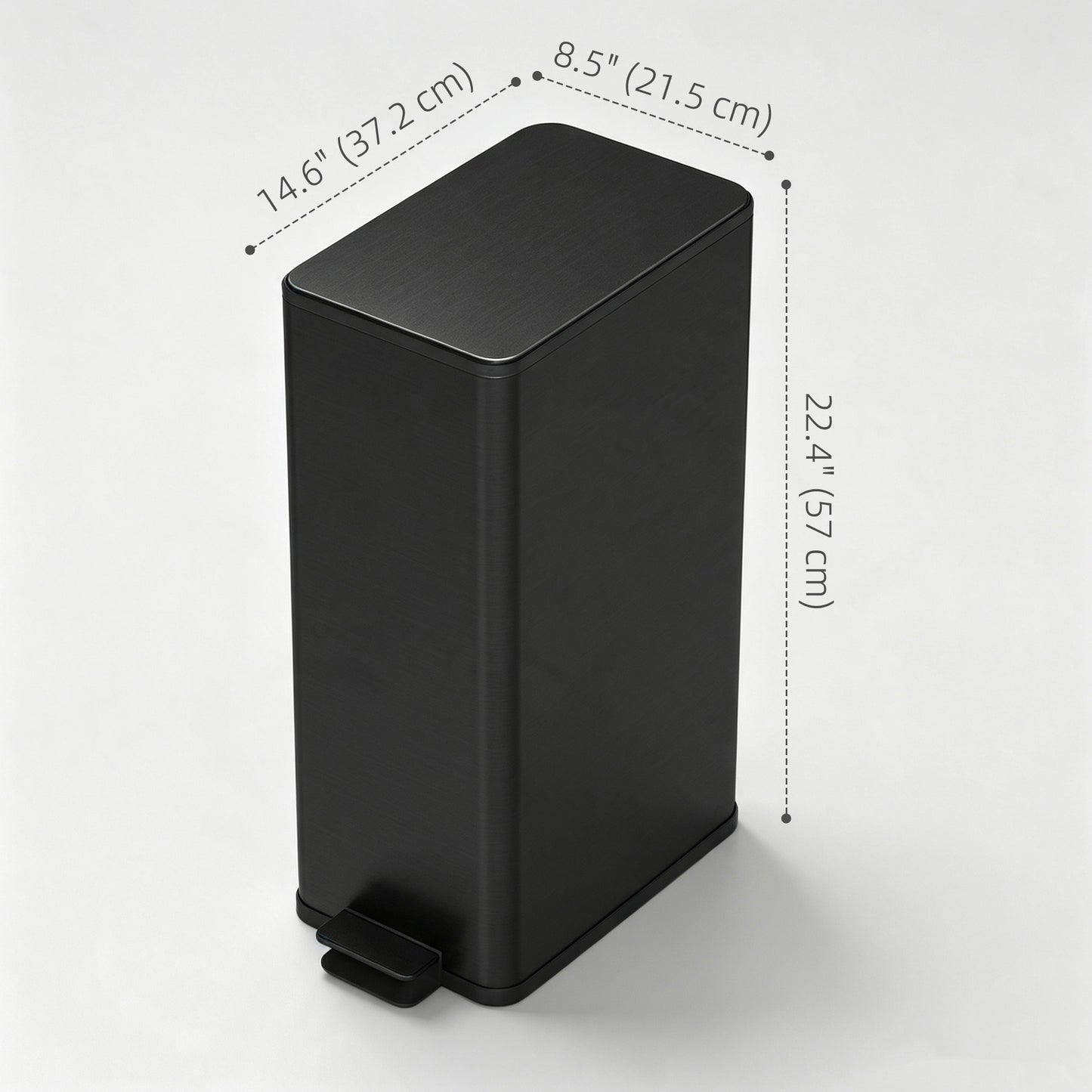 Poubelle de cuisine inox à pédale 20 L