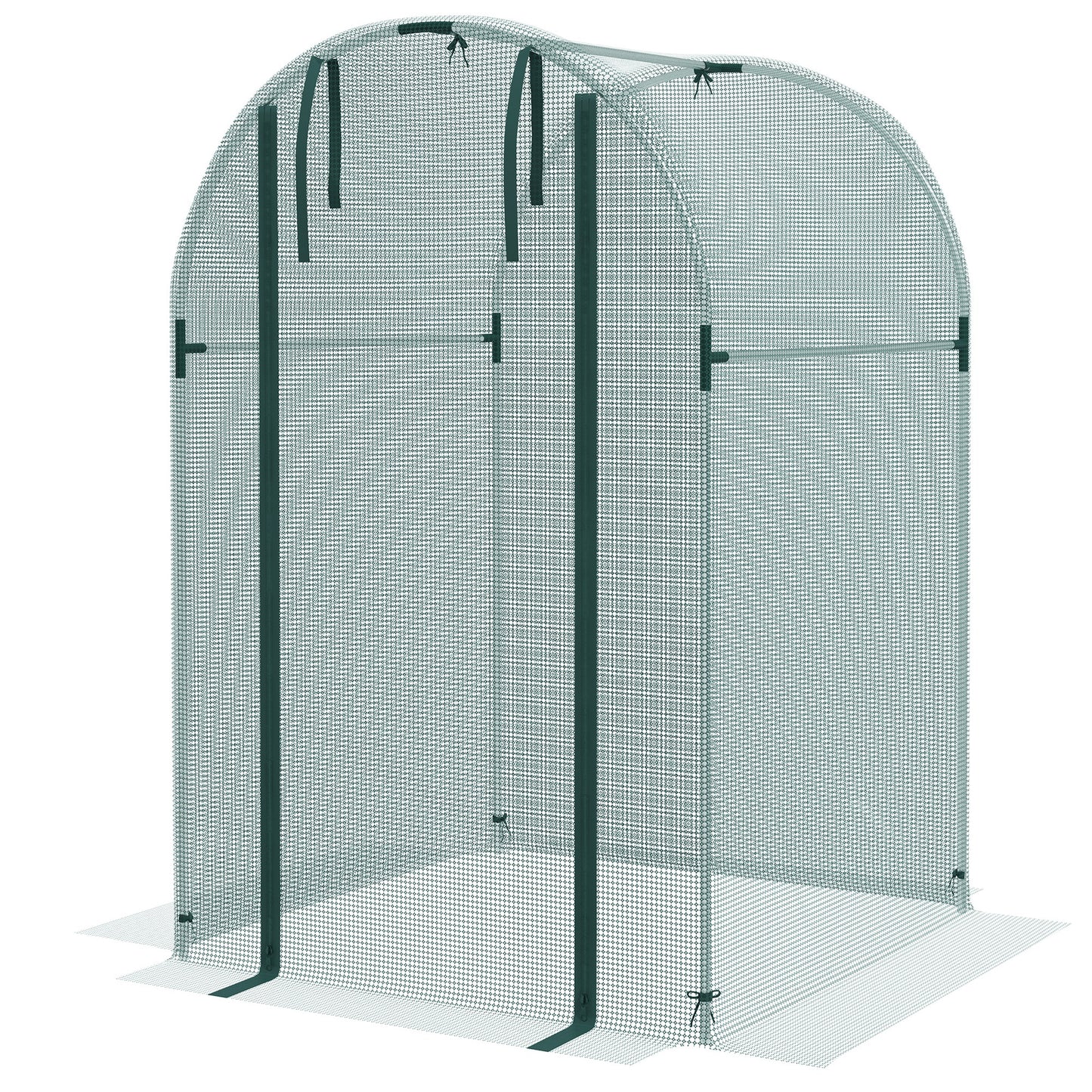 Cage de protection pour cultures avec porte zippée 122 x 244 cm