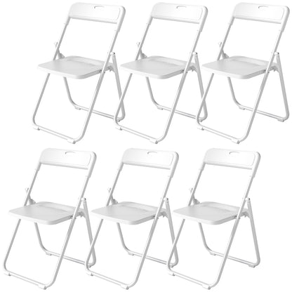 Chaises pliantes en plastique avec cadre en acier — lot de 6