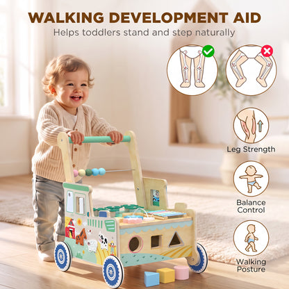 Marchette de bébé en bois style Montessori