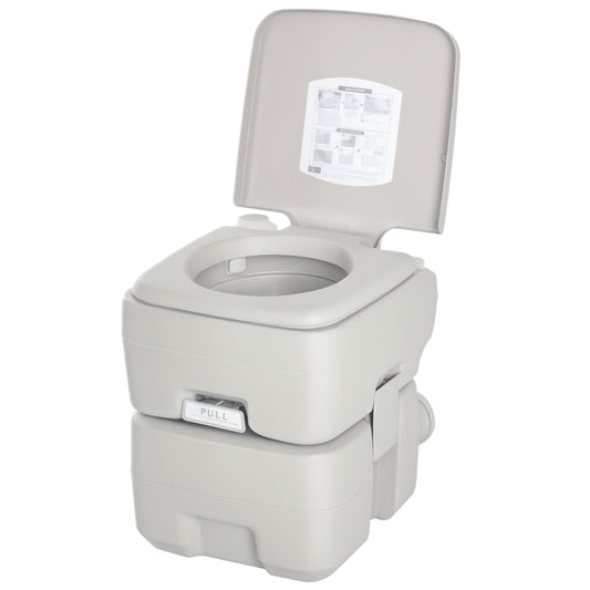 Toilette portable de camping avec chasse d'eau 20 L