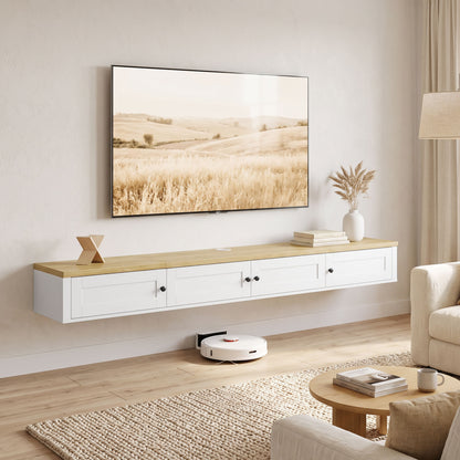 Meuble TV suspendu moderne pour téléviseurs de 208 cm