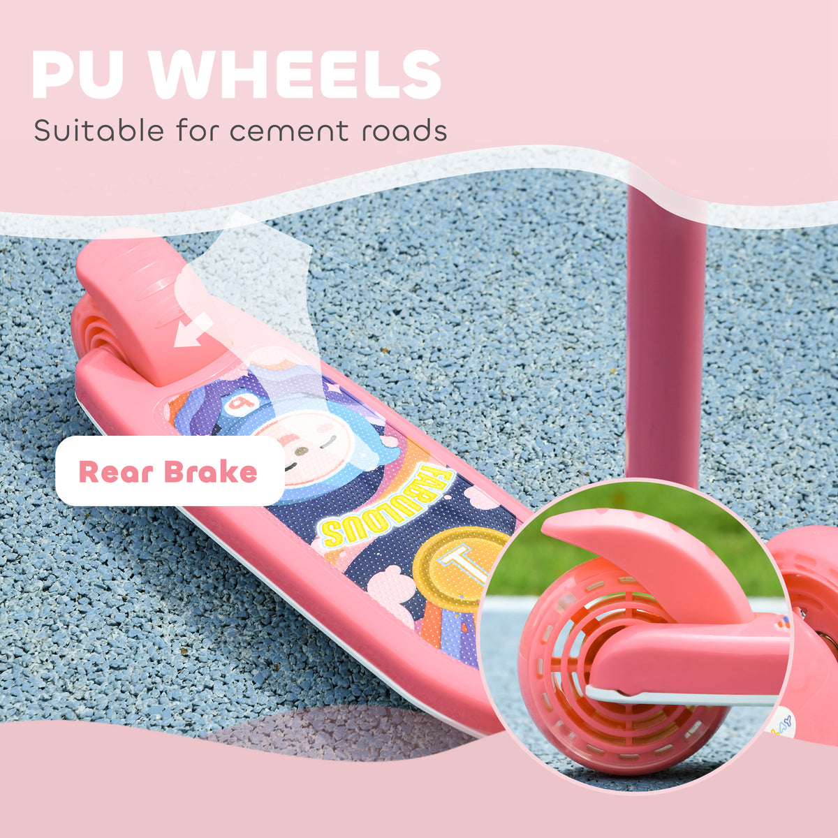 Trottinette à trois roues pour enfants réglable
