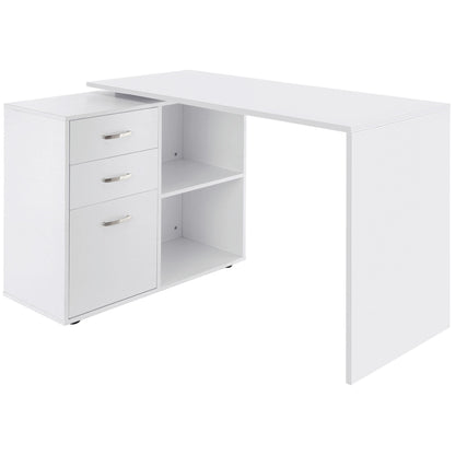 Bureau d'ordinateur en L convertible