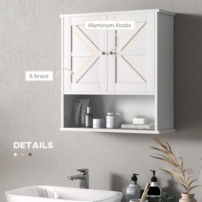 Armoire murale salle de bain avec portes de grange