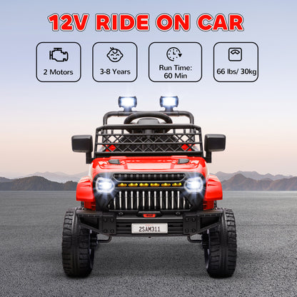 Camion électrique 12V télécommandé pour enfants avec suspension