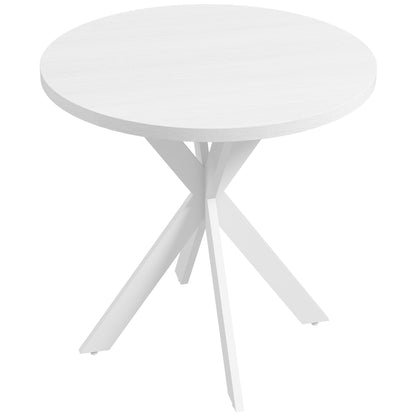 Table à manger ronde contemporaine 74 cm pieds croisés