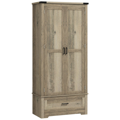 Armoire-garde-manger de cuisine style campagnard 175 cm