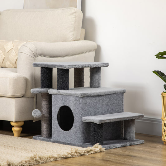 Escaliers pour chat avec griffoir et condo