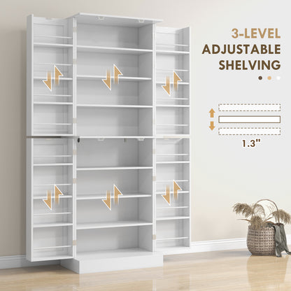 Armoire de cuisine 8 tablettes 4 portes