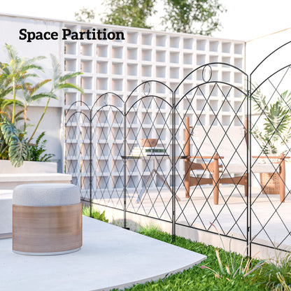Clôture décorative de jardin — pack de 4, barrière anti-animaux