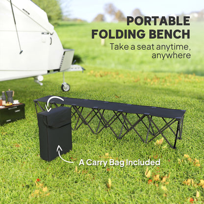 Banc pliant portable 6 places pour camping et sports